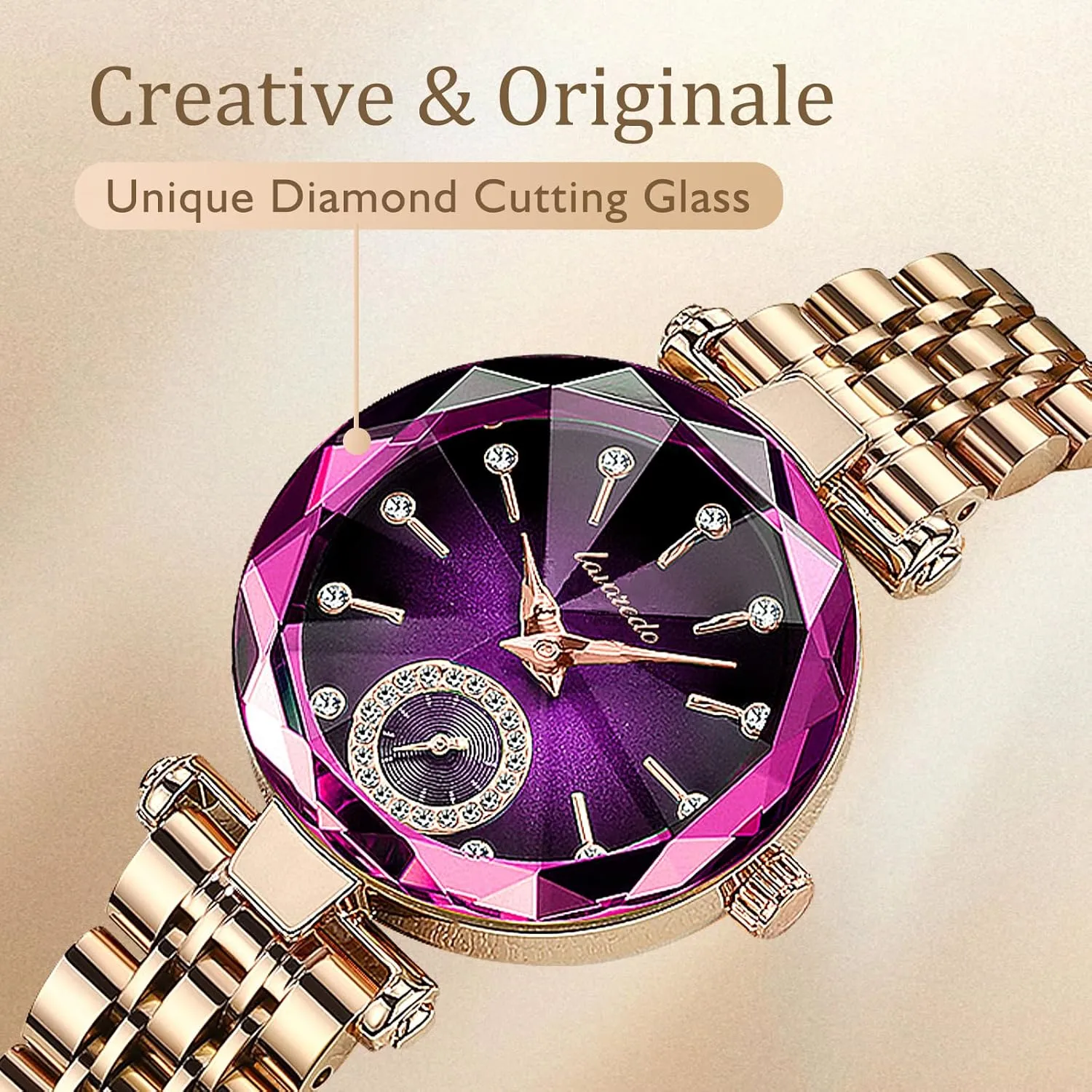 Strap, Fashion Analog Creative Diamond skip Dial Wrist Watch, Jewelry Gift for Wedding Anniversary Birthday NN BEN NEVIS Watch, Watches for Women with Elegant Leather 