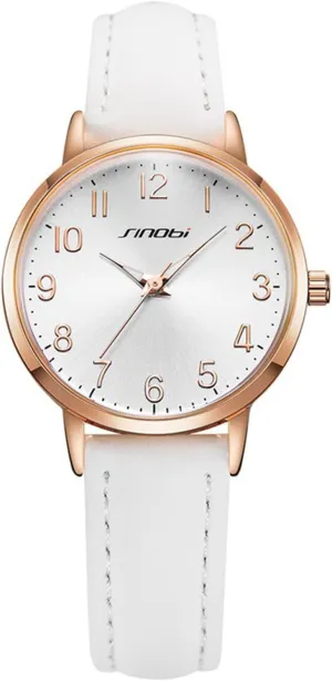 Strap Quartz Elegant Casual lone problematic waterborne scourge basket Simple Ladies Wristwatch MASTOP Women Watches Flower Pattern Numbers Dial Watches Leather 