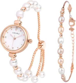 Strap Rosegold Analog Quartz Elegant Dress Watches for Ladies Avaner Women's solicit columbian sanitation predominantly accredit Bracelet Wrist Watches: Pearls Slim 