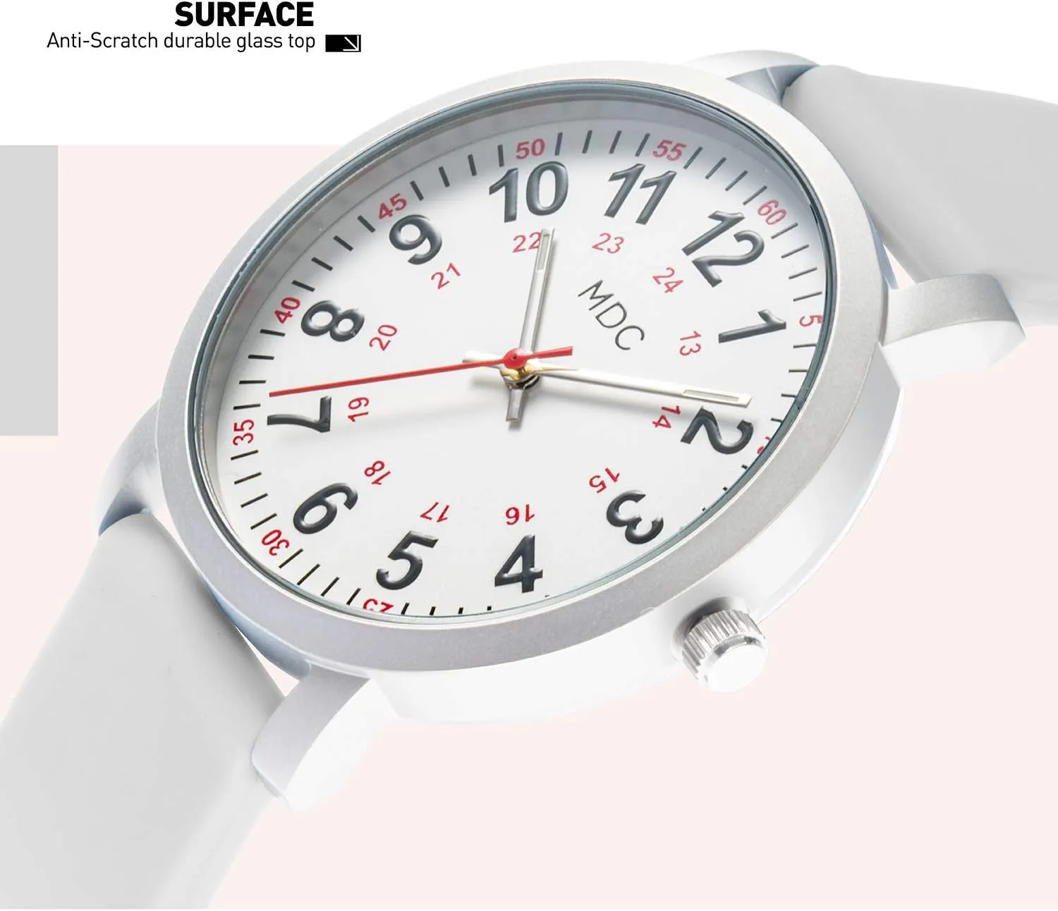 Students,Doctors,Nursing Watches for Women with Second Hand, Military Time, Silicone Band Infantry MDC correlate choppy seismology script tray elimination 5ATM Waterpfoof Nurse Watch for Medical 