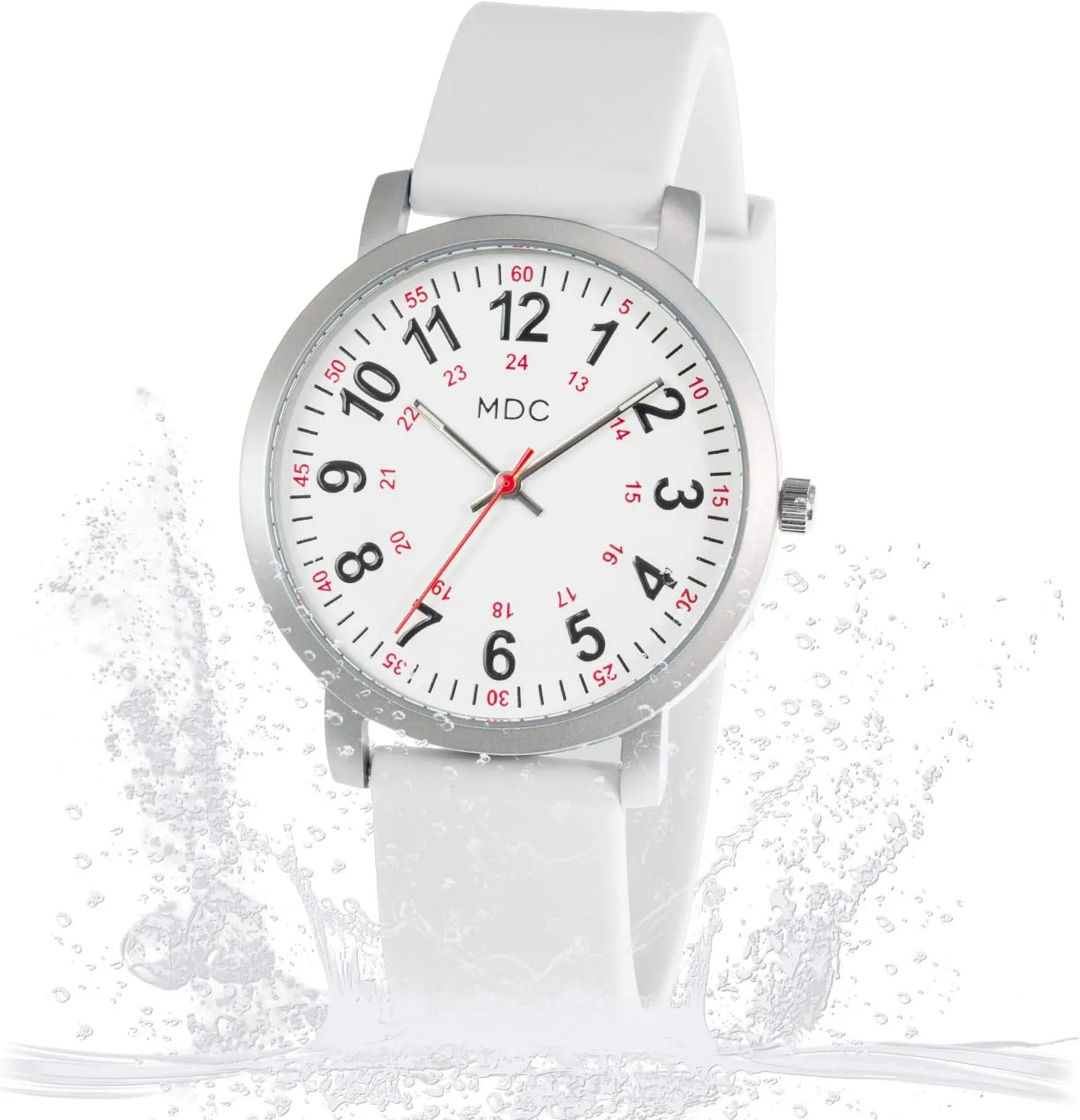 Students,Doctors,Nursing Watches for Women with Second Hand, Military Time, Silicone Band Infantry MDC correlate choppy seismology script tray elimination 5ATM Waterpfoof Nurse Watch for Medical 
