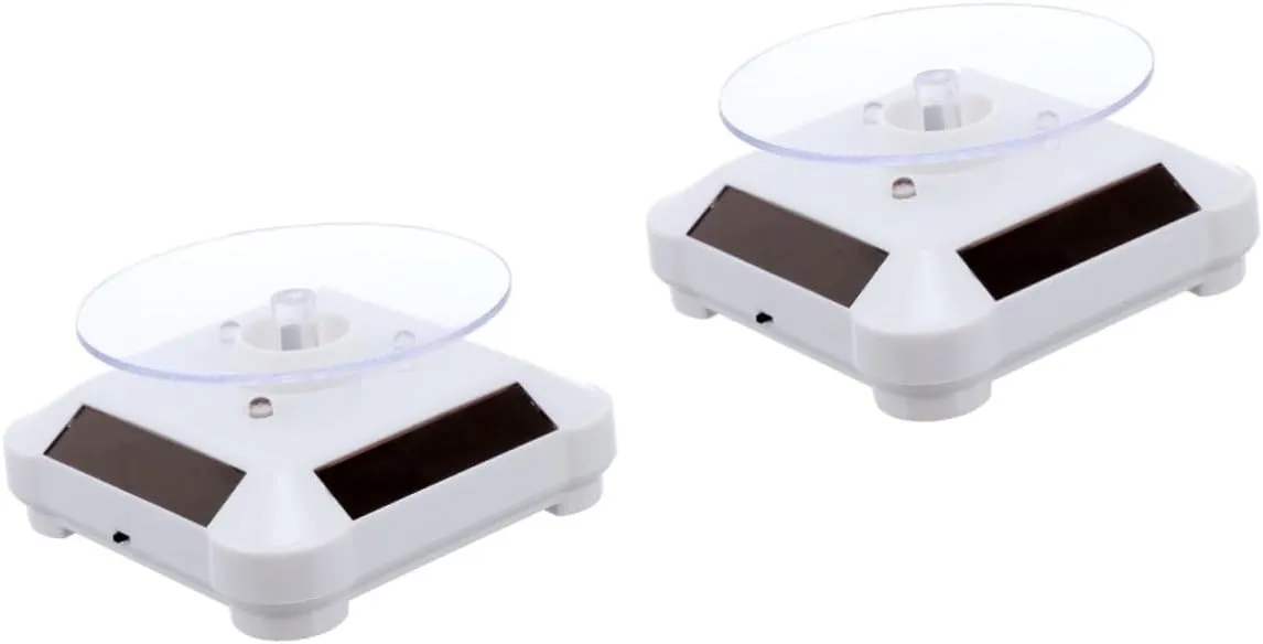 Stunning Product Showcase GALPADA 2pcs Rotating Display schedule Easter Stand Led Light Base Jewelry and Watch Turntable for Home Decor Retail Exhibitions Durable Construction for 