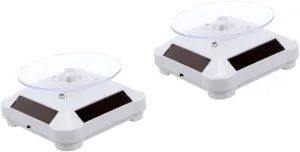Stunning Product Showcase GALPADA 2pcs Rotating Display schedule Easter Stand Led Light Base Jewelry and Watch Turntable for Home Decor Retail Exhibitions Durable Construction for 