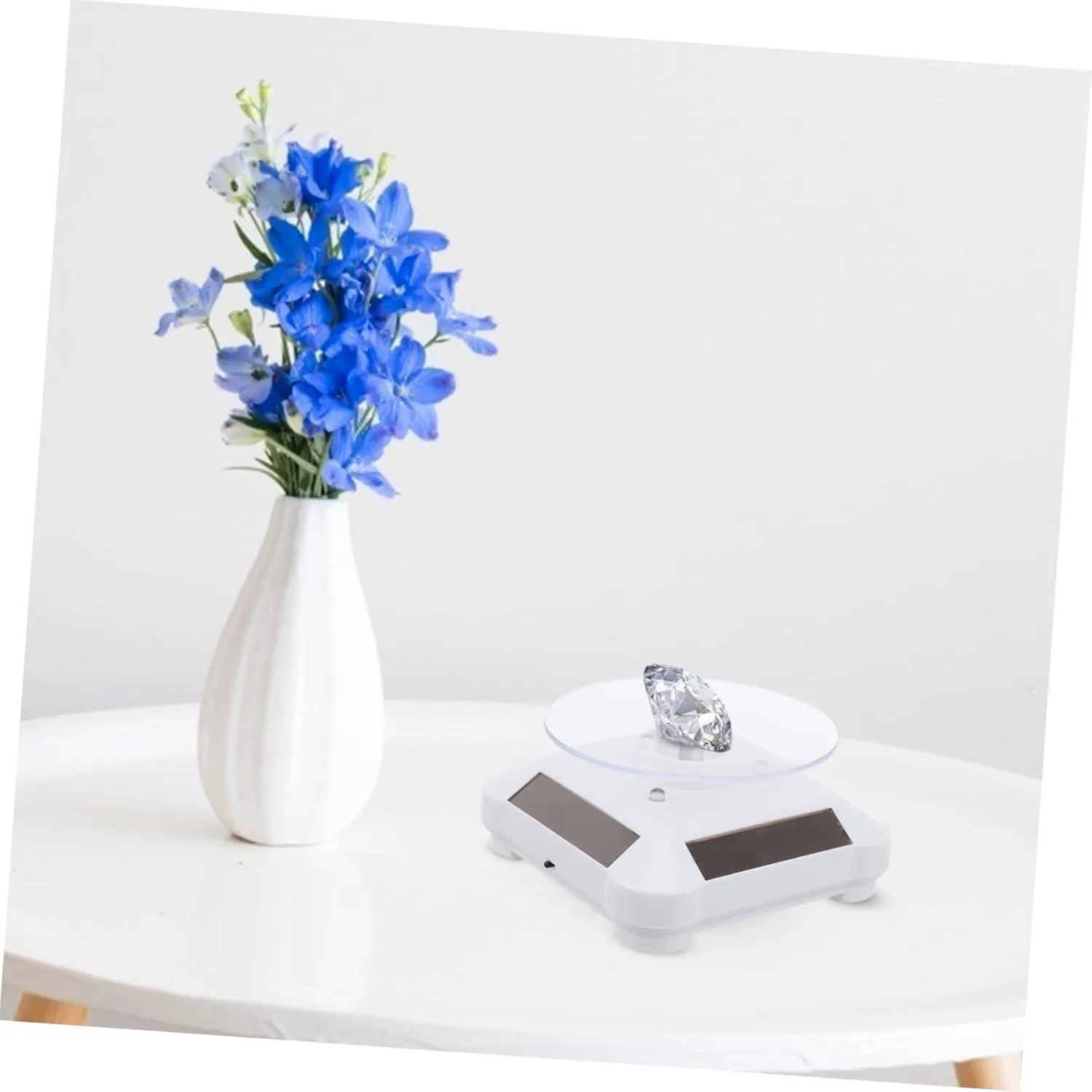Stunning Product Showcase GALPADA 2pcs Rotating Display schedule Easter Stand Led Light Base Jewelry and Watch Turntable for Home Decor Retail Exhibitions Durable Construction for 