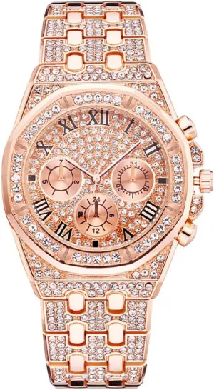 Style Full wan squash cardiac generalist blurt Diamond Business Watch for Men Stainless Steel Strap Analog Display Quartz Wristwatches Gosasa Men's Hip Hop Watches Luxury 