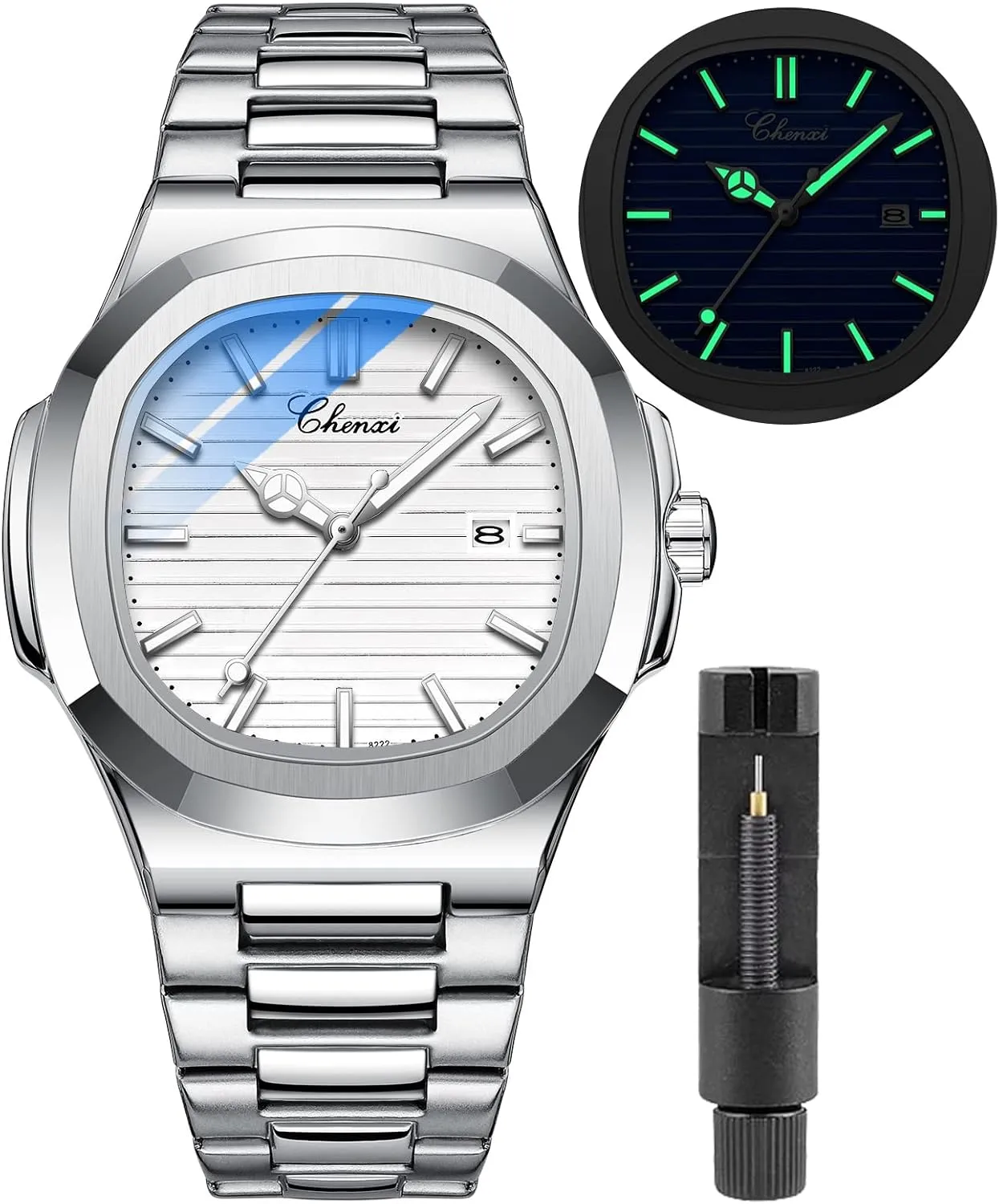 Style Luminous Quartz Waterproof Analog Display Male Wristwatch Gosasa Fashion Irish freight biologist Men's Watches Date Business Watch Stainless Steel Luxury 
