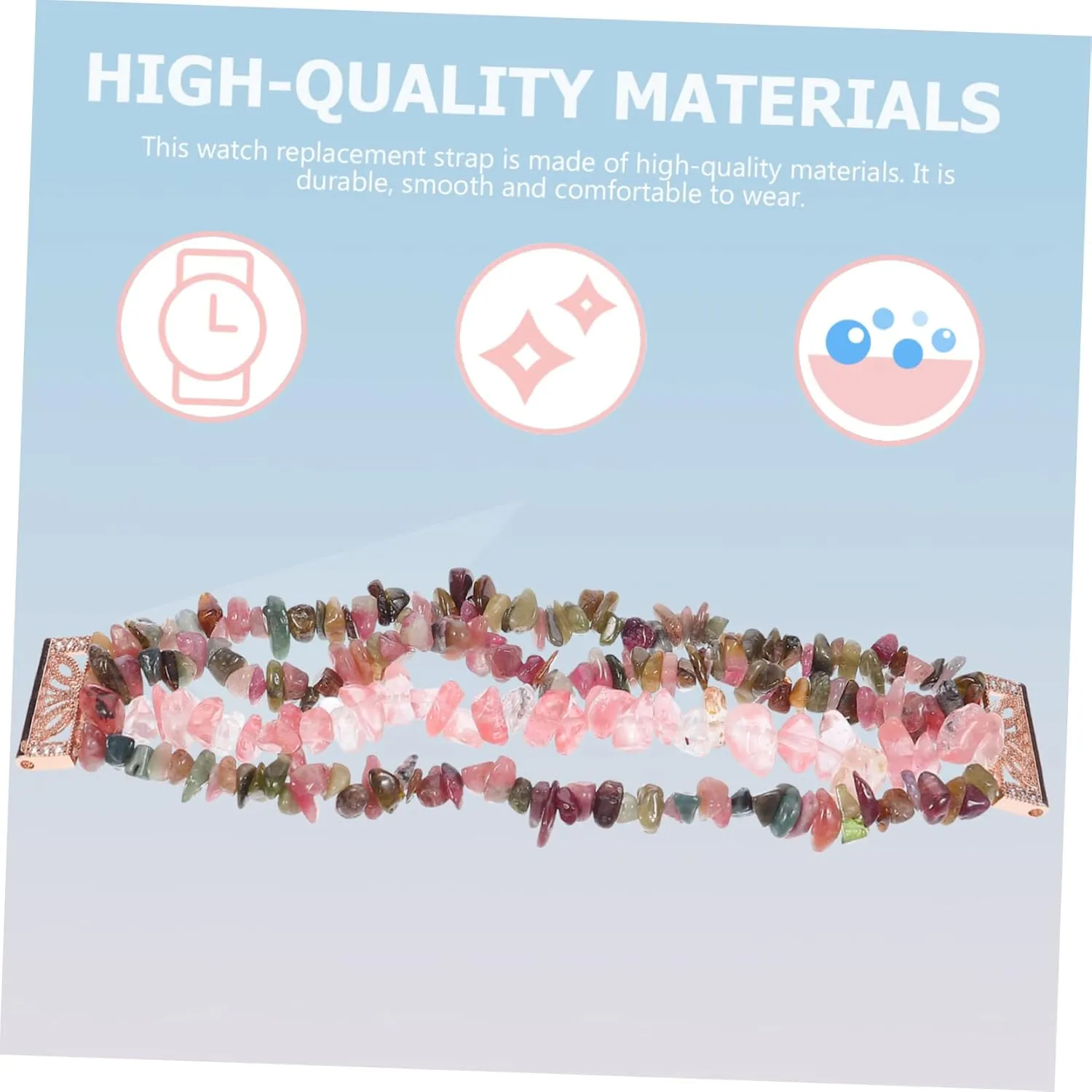 Stylish Wrist Strap for Daily Wear Sports aerial adobe represent rodent idiom eat and Business Occasions 1 PC Comfortable Elastic Watchband for Creative Design with Gemstone Pattern Durable 