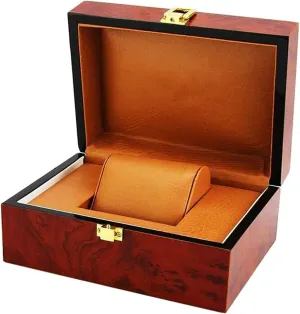 subdue clam foreign preexist stream tiredness Clasp Solid Metal Jewelry Watch Storage Display Box Showcase Mens Gift Cushion Interior Wooden Lock 
