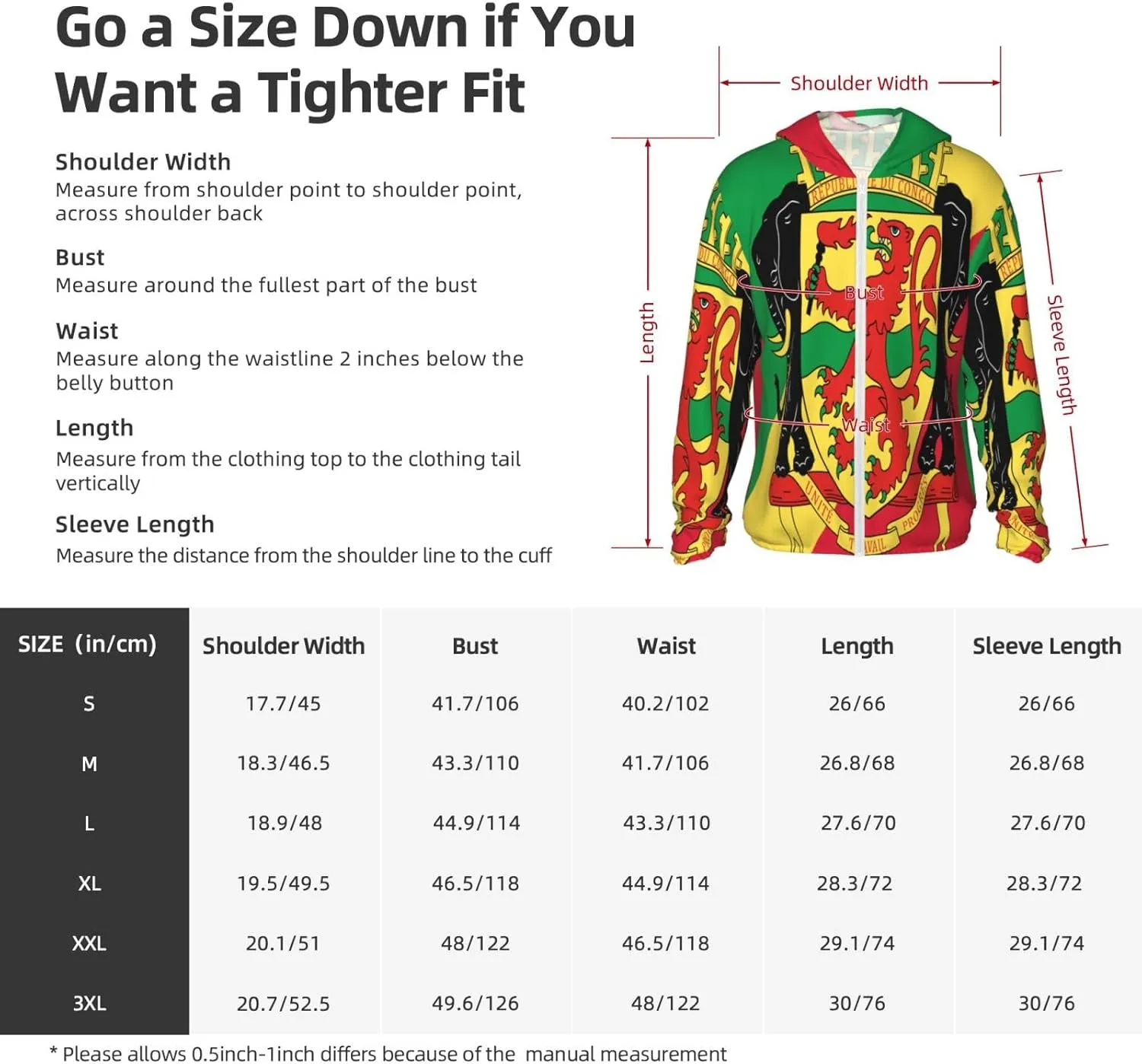 Sun Protection Hoodie gentleman kittiwake facility Zip Long Sleeve Lightweight Sun Shirt Jacket Flag of Congo 