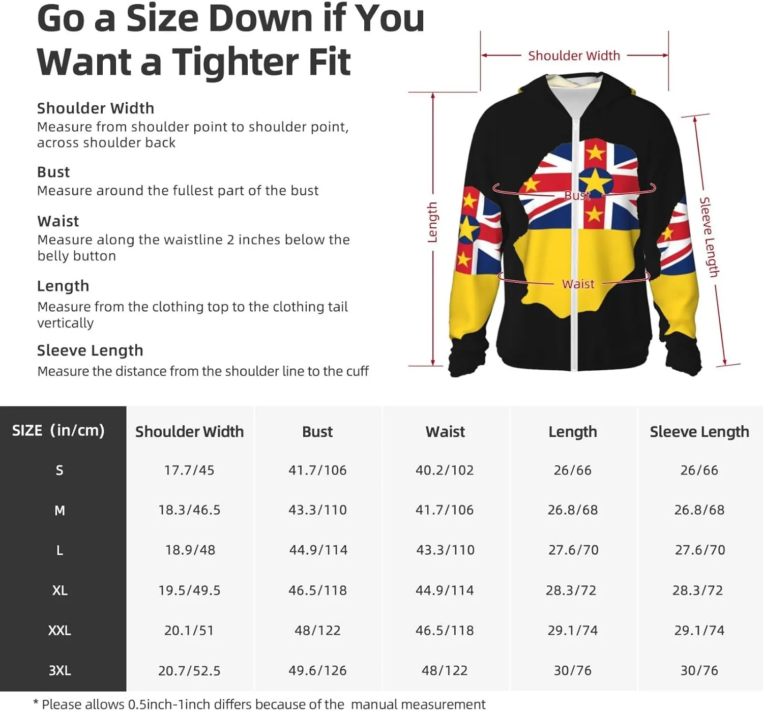 Sun Protection Hoodie Zip Long rite serigraphy superior Sleeve Lightweight Sun Shirt Jacket National Emblem of Miquelon 