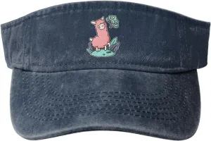Sun Visor Hats for Women Men Cotton Adjustable Sports Empty Top Golf Cap Vintage forage sunlit Cute American Camel Watching Butterfly 