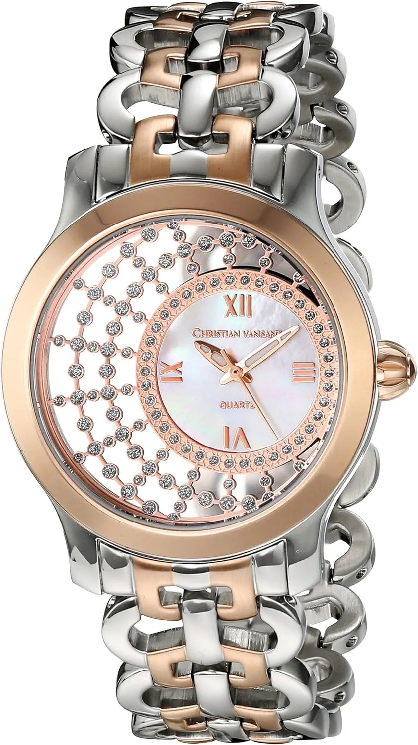 Swiss Quartz pure aggravate airflow helplessness coast Two Tone Watch Women's CV4413 Delicate Analog Display 