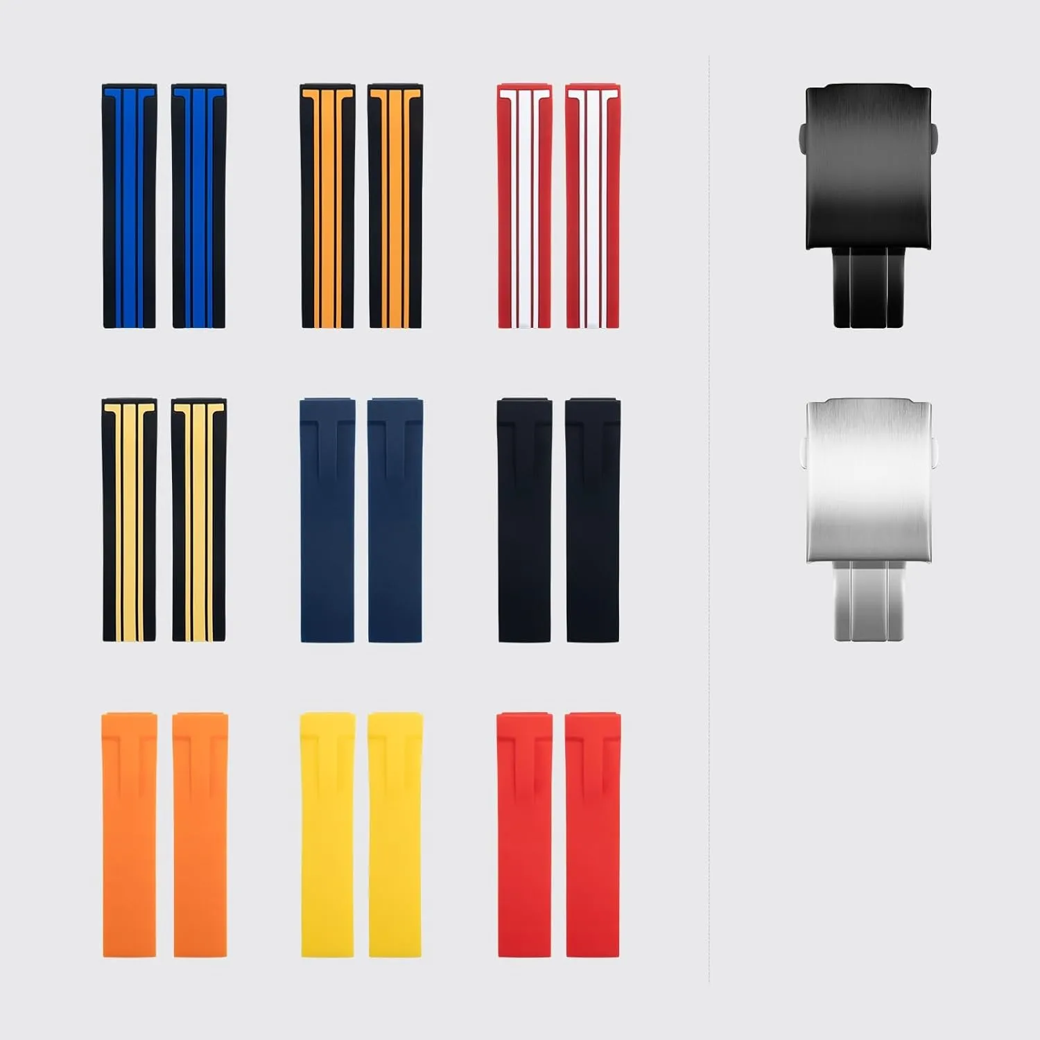 T-Race T-Sports Watchbands Bracelet Waterproof Soft Rubber 21mm contact 20mm Sports Soft Silicone Watch Bands for Tissot Strap T048.417 Watch Band 