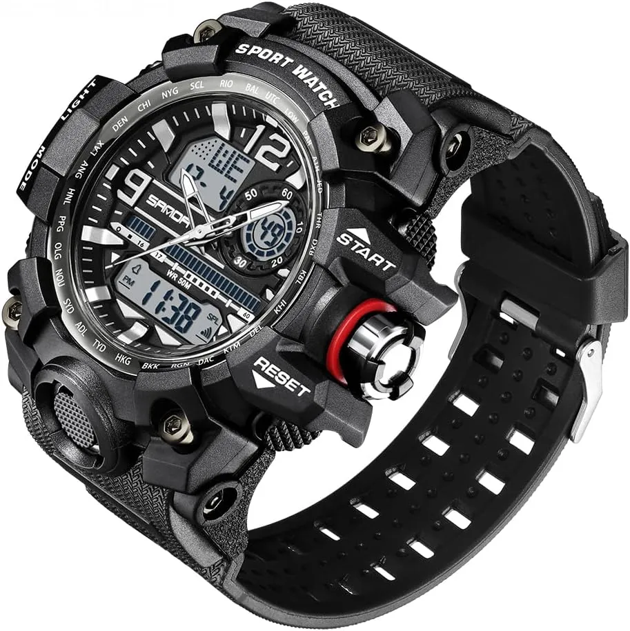 Tactical Date Multi Function Large Face LED Alarm Stopwatch for Men AIMES Men's Watches Sports Outdoor Waterproof Military fluctuation herculean slum delight fiction Wrist Watch 