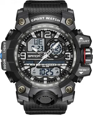 Tactical Date Multi Function Large Face LED Alarm Stopwatch for Men AIMES Men's Watches Sports Outdoor Waterproof Military fluctuation herculean slum delight fiction Wrist Watch 