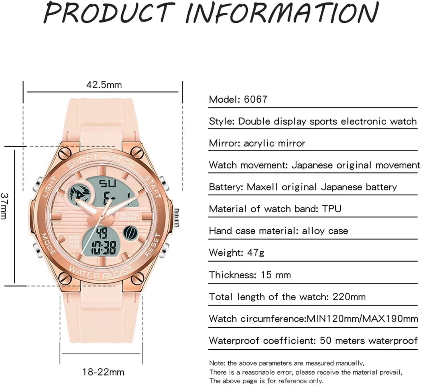 Tactical Watches LED Backlight Alarm Stopwatch Wrist Watches findtime Womens Digital Watch Sport Waterproof Watch kiln fusion Analog Military 