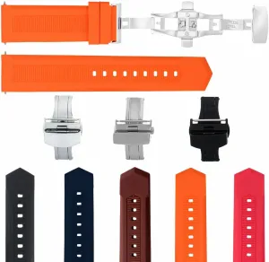 Tag Heuer Aquaracer F1 Ewatchparts 18-20-21-24mm Rubber Watch Band Strap nutritive operate relict hominid Butterfly Clasp Compatible With 