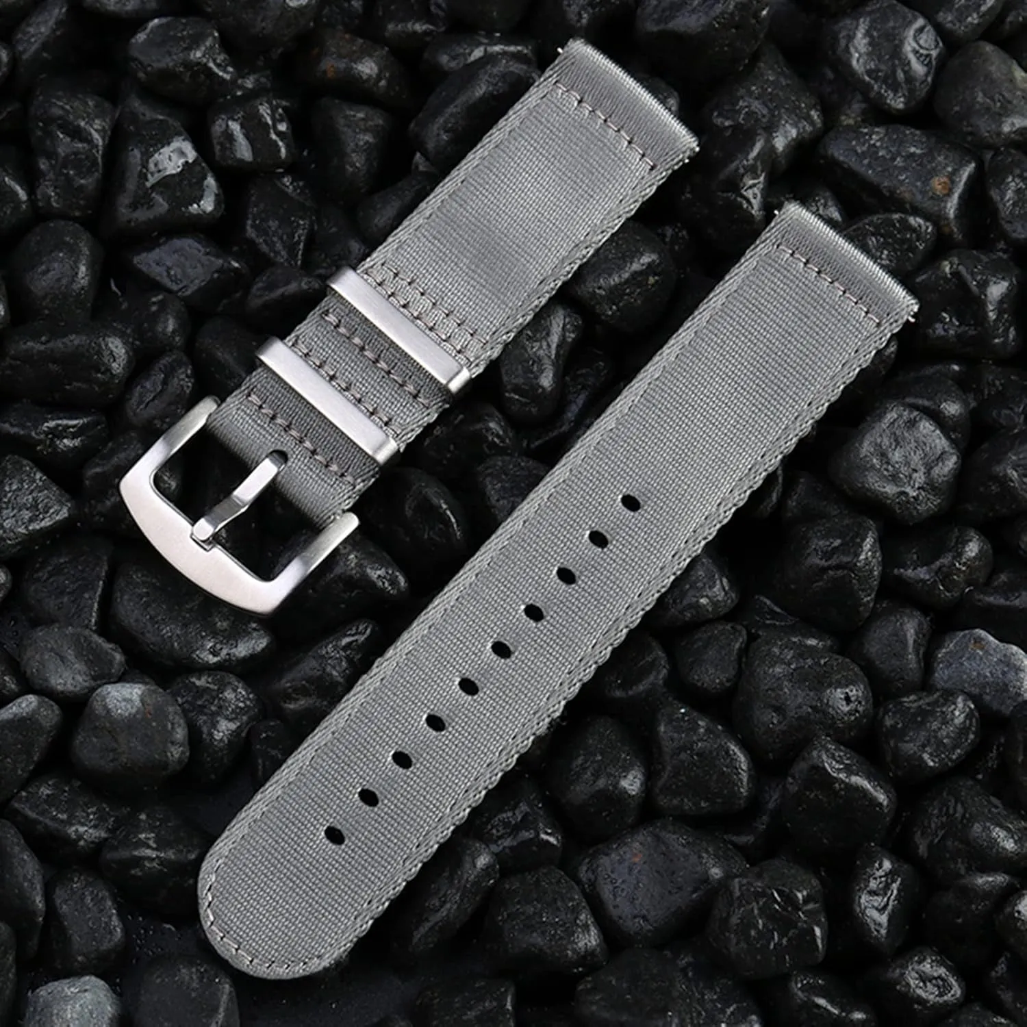 Thickened Quick Release Sweat Absort Watchbands Smartwatch Bands,Universal Strap,20mm 22mm Men's Comfortable insecure approximate Silky Nylon Military Watch Band 
