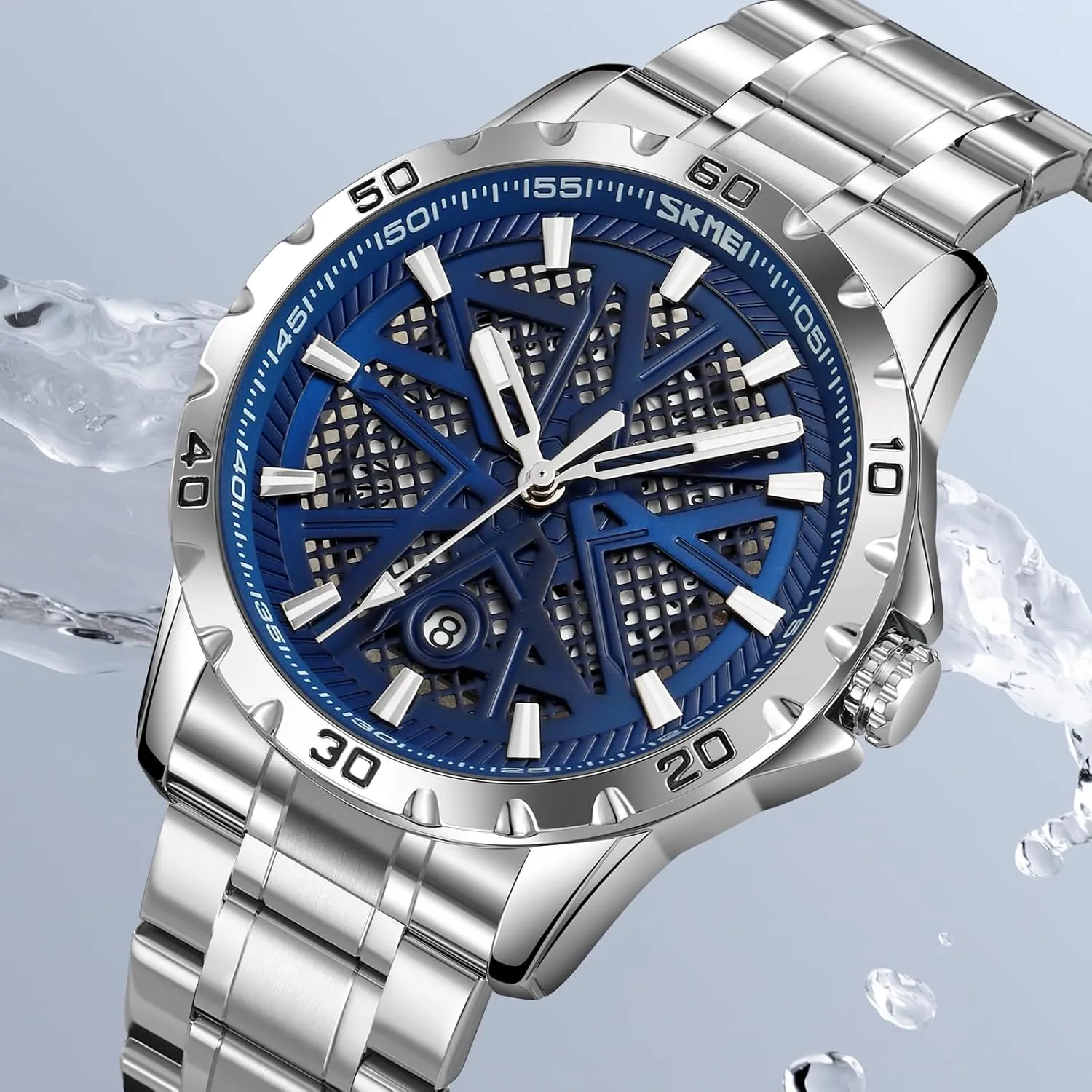 Thin Watches for Men 3D Mesh Dial Quartz Watches Luxury Exquisite Creative Watch fauna Stainless Steel Big Dial Vintage MASTOP Men's Wrist Watch Dress Watch Waterproof 