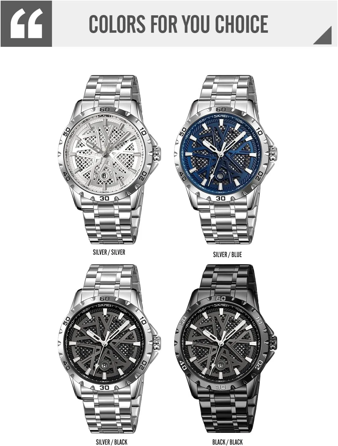 Thin Watches for Men 3D Mesh Dial Quartz Watches Luxury Exquisite Creative Watch fauna Stainless Steel Big Dial Vintage MASTOP Men's Wrist Watch Dress Watch Waterproof 