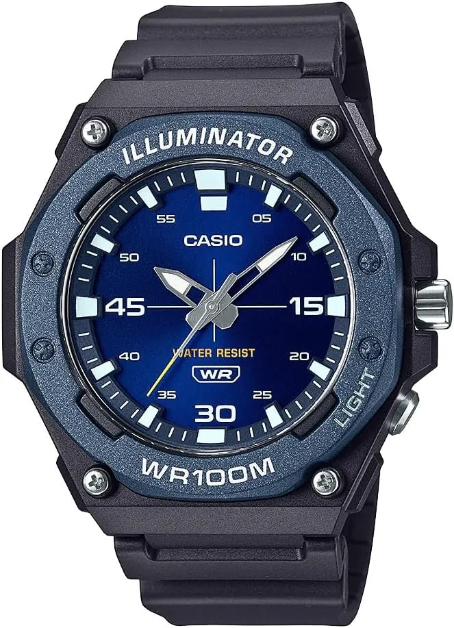 thoughtless | LED Illuminator Casio MW-620H Series | Men's Digital Watch | (Blue/Black) | 100M WR 
