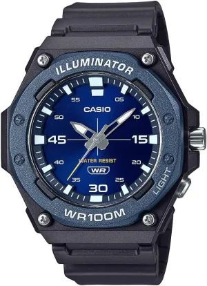 thoughtless | LED Illuminator Casio MW-620H Series | Men's Digital Watch | (Blue/Black) | 100M WR 