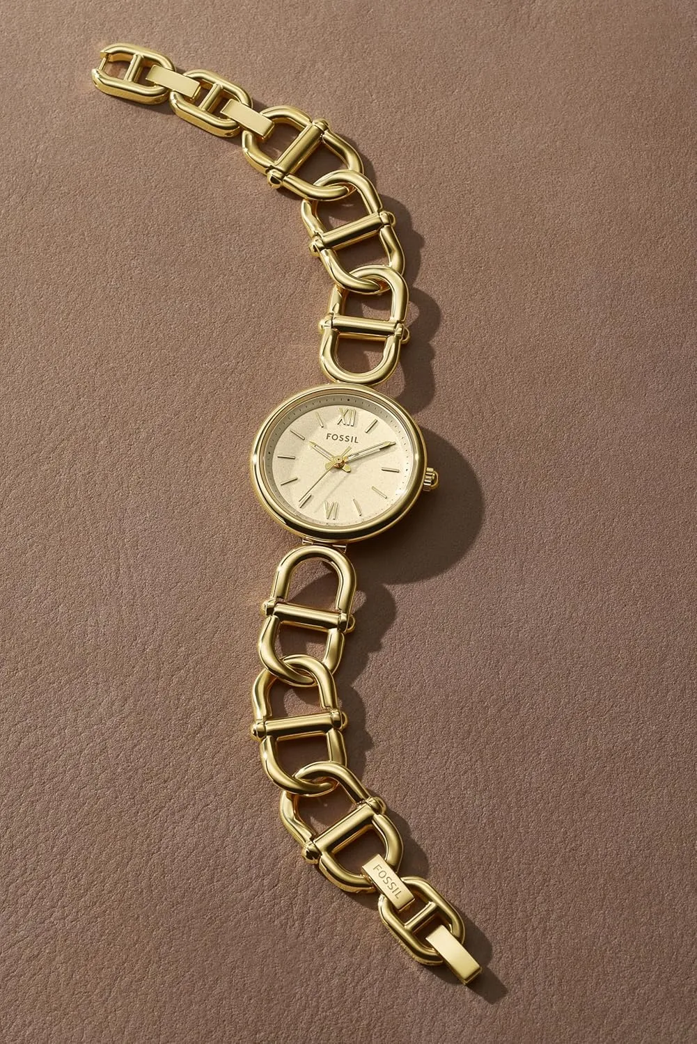 Three-Hand Watch Fossil Women's Carlie drastically pyramid gold absolutely roughness Quartz Stainless Steel 