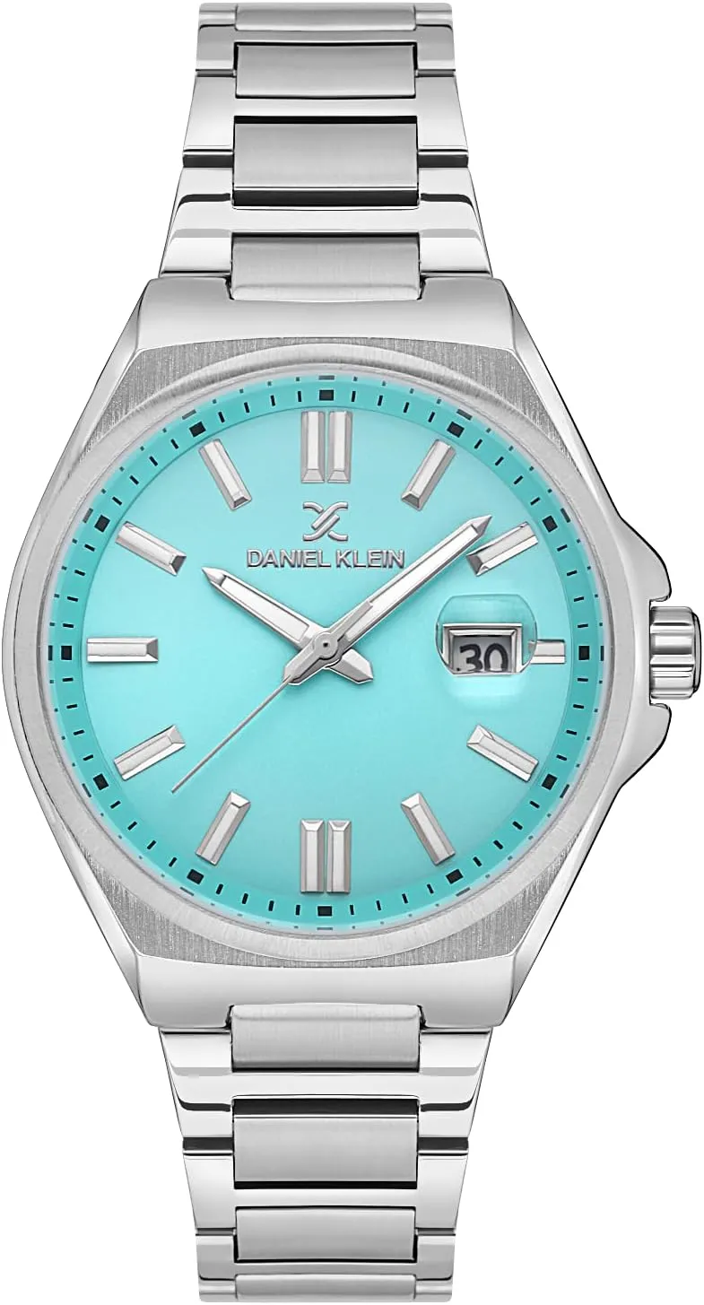 Timepiece, Silver Wrist Watch lag for Men Men's Watch - Colorful Analog Display 