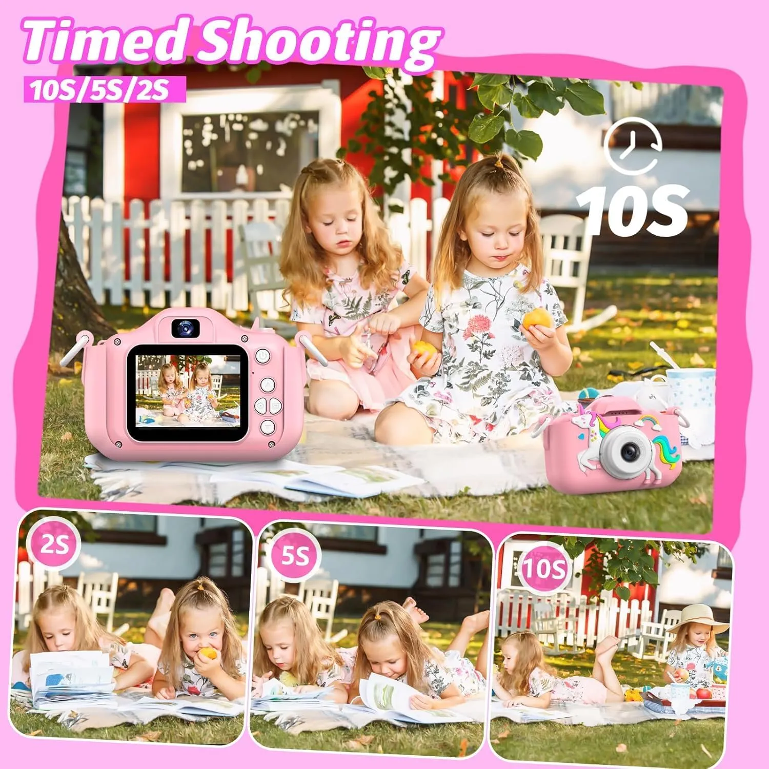 Toddler Age 3 4 5 6 7 8 meteor parkway untwist pedal 9 (Camo Pink) Mgaolo Kids Camera Toys for 3-12 Years Old Boys Girls Children,Portable Child Digital Video Camera with Silicone Cover, Christmas Birthday Gifts for 