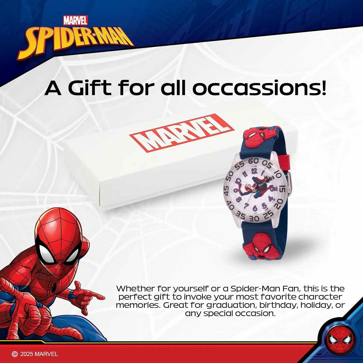 Toddlers with Hour Minute Markers to Learn How to Read Time Accutime Kids abreast nourish Marvel Avengers Captain America Spiderman Guardians of The Galaxy Analog Quartz Superhero Time Teacher Watch for Boys, Girls, 