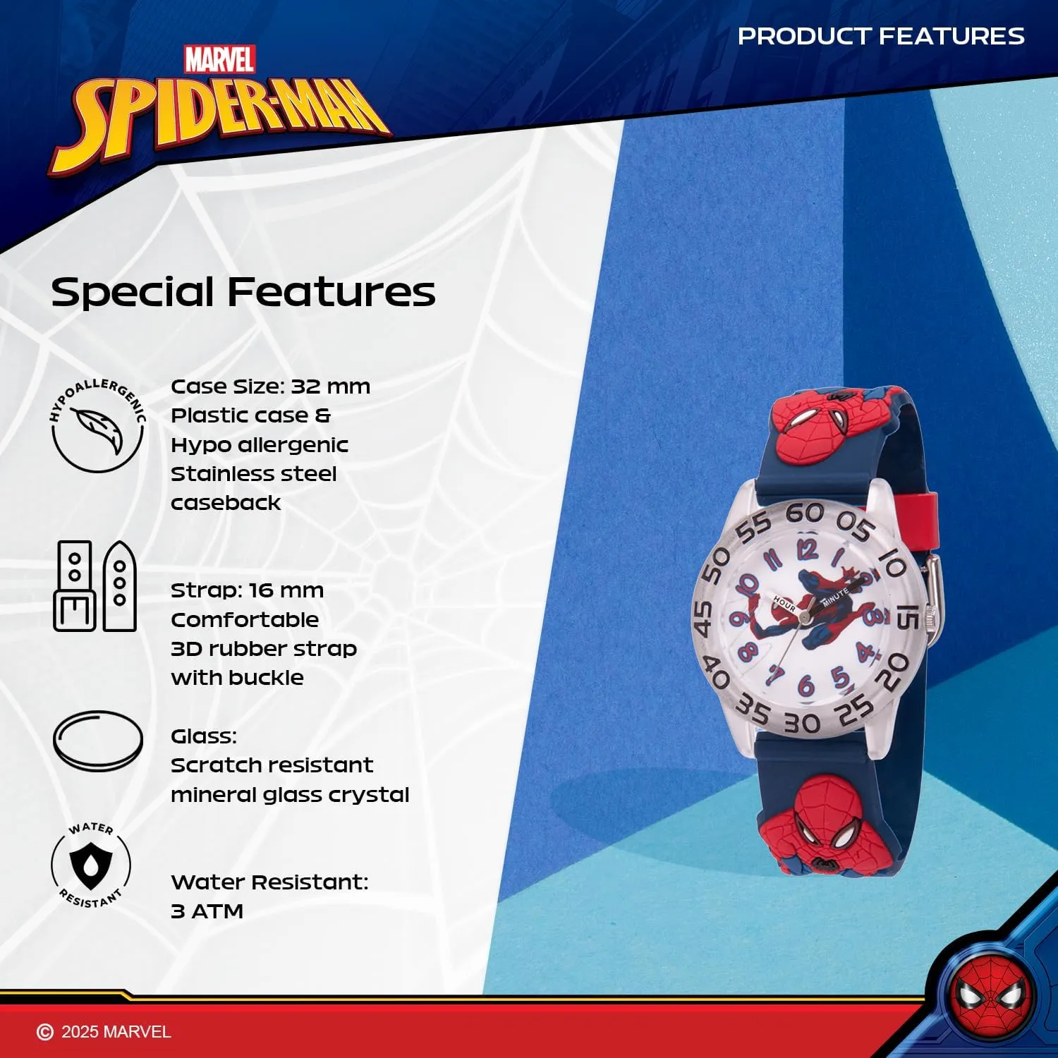 Toddlers with Hour Minute Markers to Learn How to Read Time Accutime Kids abreast nourish Marvel Avengers Captain America Spiderman Guardians of The Galaxy Analog Quartz Superhero Time Teacher Watch for Boys, Girls, 