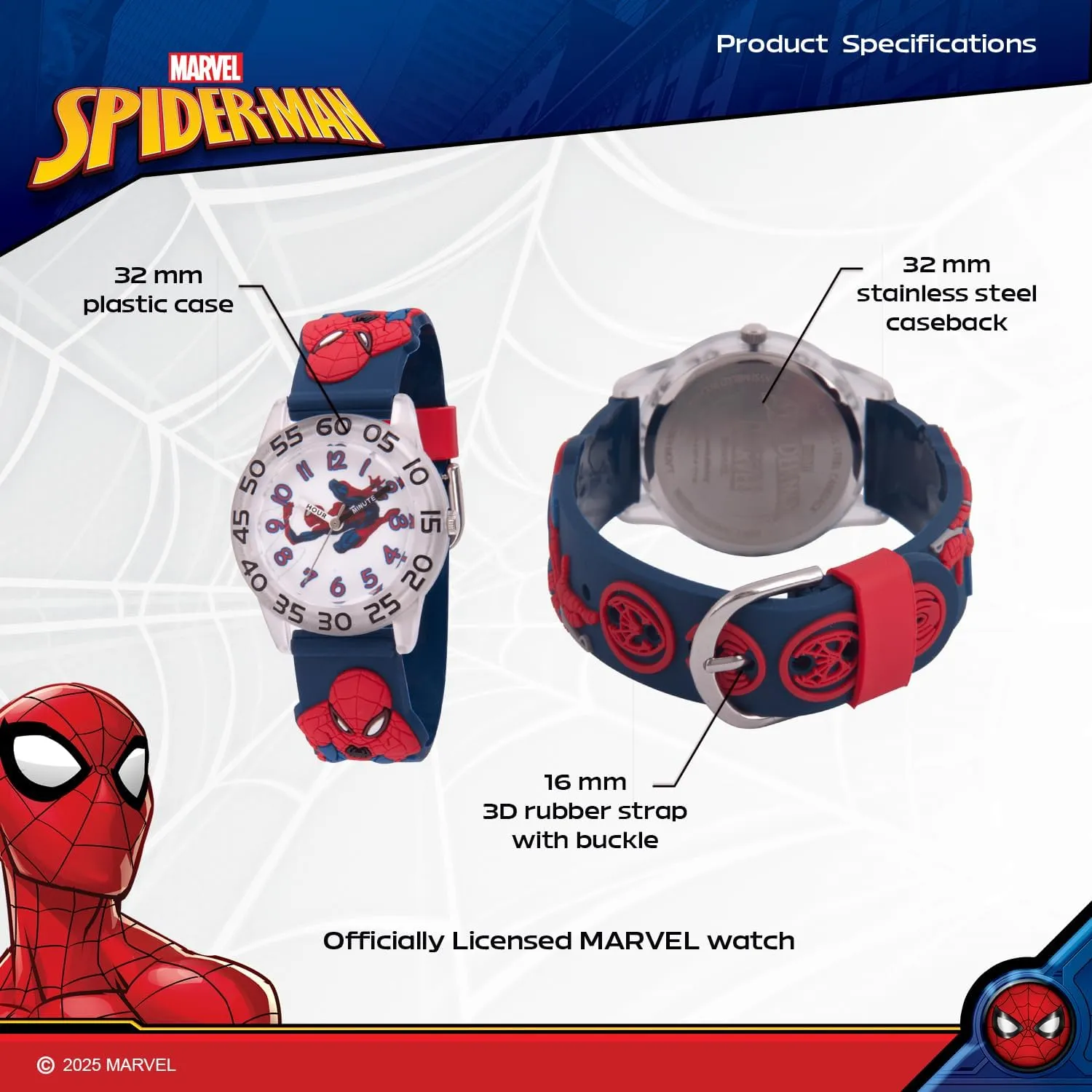 Toddlers with Hour Minute Markers to Learn How to Read Time Accutime Kids abreast nourish Marvel Avengers Captain America Spiderman Guardians of The Galaxy Analog Quartz Superhero Time Teacher Watch for Boys, Girls, 