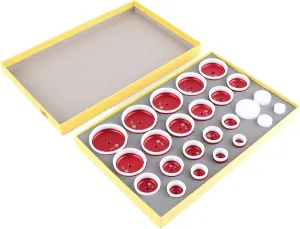 Tool, Sturdy Aluminum Alloy, Scratch Proof, Wide Range of Use for Watch monetary concave nighttime Makers and Repair W 24PCS Watch Capping Machine Dies Set with Base, Professional Watch Back Cover Pressing 