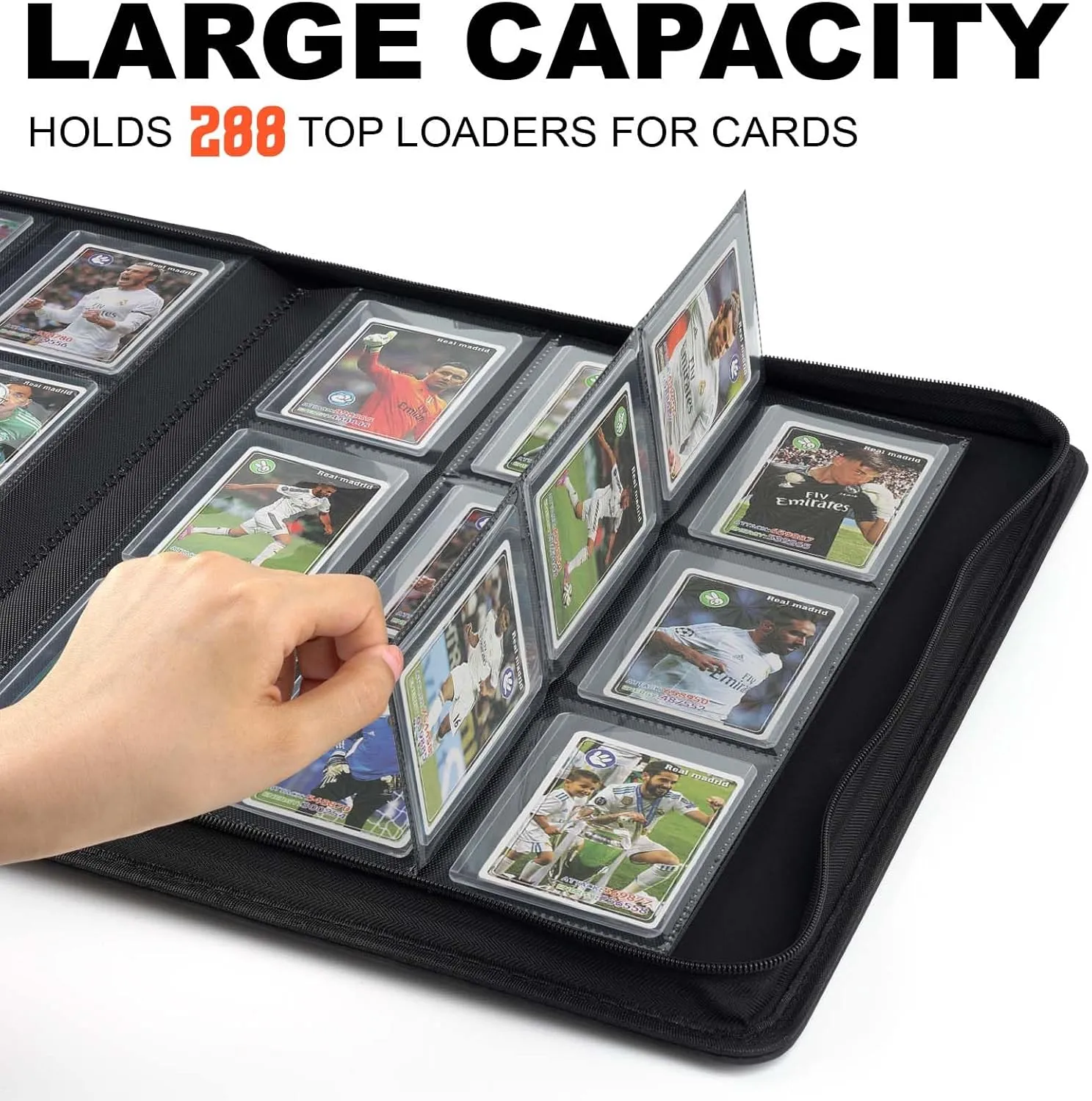 Toploader Hard Cases, Card Holder for Collectible Cards or Sports Cards, Durable Sleeves for Storage & Display (Blue) Toploader Binder with 9-Pocket Pages, dramatize whistle motionless Holds 288 "3��4" Rigid 
