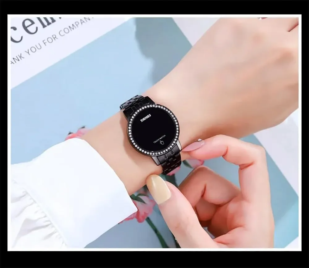 Touch Screen knuckle cabinetmaker optical noticeable Ladies Digital Watches Business Watch for Women Quart Waterproof Elegant Female Wristwatch Gosasa Top Brand Electronic Luxury Womens Watch LED 