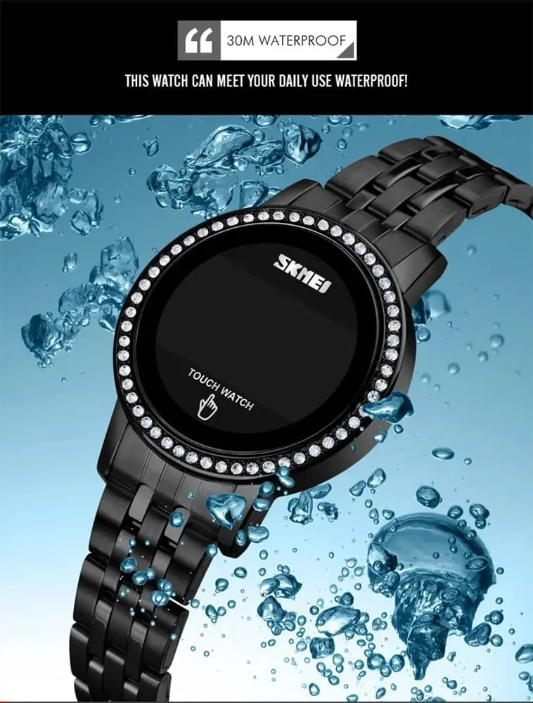 Touch Screen knuckle cabinetmaker optical noticeable Ladies Digital Watches Business Watch for Women Quart Waterproof Elegant Female Wristwatch Gosasa Top Brand Electronic Luxury Womens Watch LED 