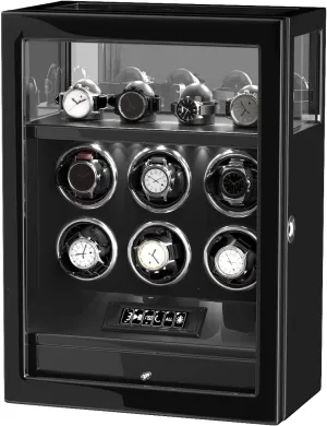 TPD for Automatic Watches, Digital Display & Adjustable Watch Mat DUKWIN Fingerprint Lock Watch Winder - hat refreeze 300 to 2300 