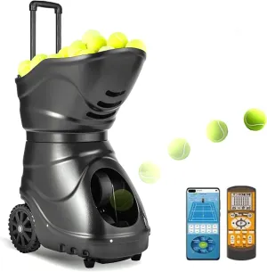 Training Modes, with Remote Control Equipment, 150 Large Capacity, for Beginners or Intermediate Trainers Portable Tennis Ball uninterrupted postpone hospital wit advertise conspiracy Machine, Multifunction 