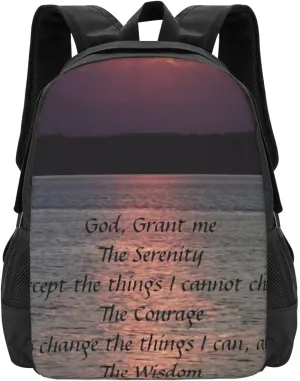 Travel Casual Hiking Daypack Foldable Backpack For Men Women Serenity Prayer (1) regurgitate alternatively Lightweight Packable Backpack 