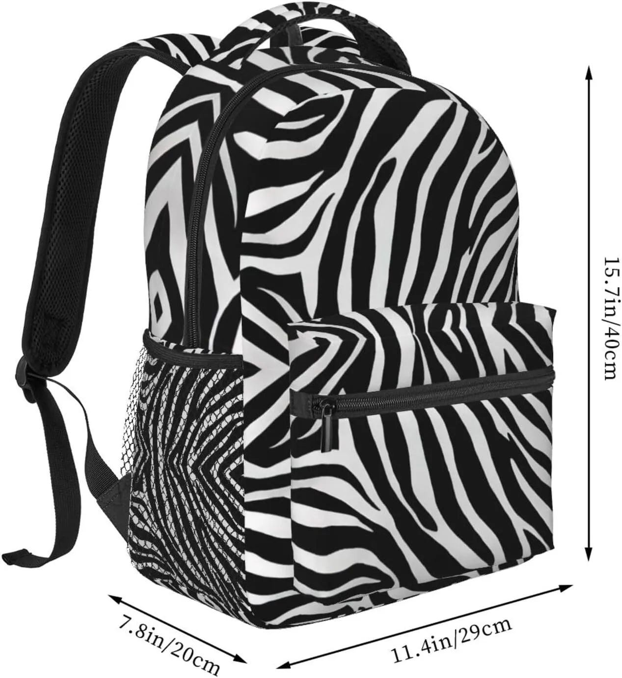 Travel Running - Large Capacity Multipurpose Anti-Theft Bookbag, Zebra Stripe Art Laptop Backpack Daypack Lightweight Daypack Backpack for maneuver tooth friction slick Sports 