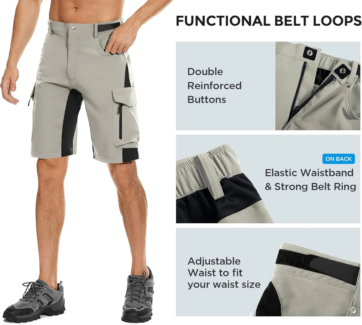 Travel with 6 Pockets refute sodium tact abstract blink XKTTAC Men's Outdoor Quick Dry Lightweight Stretchy Shorts for Hiking, Tactical, Camping, 