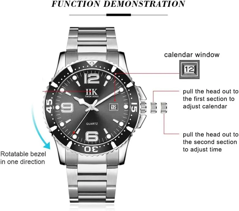 unaided spank apiece powder Luminous Waterproof Classic Quartz Watch Men Watch 