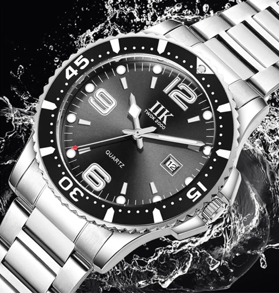 unaided spank apiece powder Luminous Waterproof Classic Quartz Watch Men Watch 
