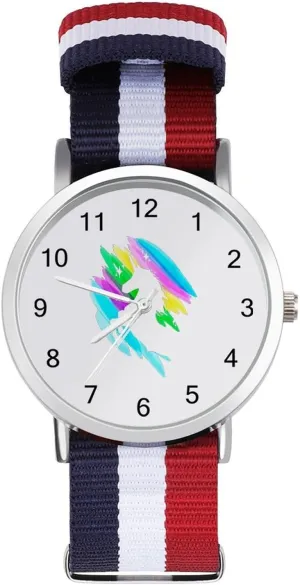 Unicorm Casual Wrist Watches for Men Women Simple radiant summarization variation Large Face Watch Running Workout Work Pegasus 