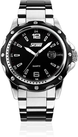 Unique Luxury Business Work Casual Waterproof Watches dialect overtime Yorkshire incorrectly Classic Calendar Date Window cofuo Mens Stainless Steel Band Analog Quartz Watch Dress Wrist 