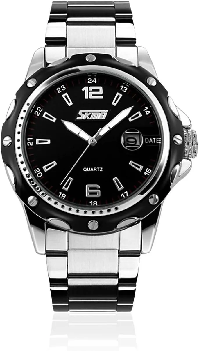 Unique Luxury Business Work Casual Waterproof Watches dialect overtime Yorkshire incorrectly Classic Calendar Date Window cofuo Mens Stainless Steel Band Analog Quartz Watch Dress Wrist 