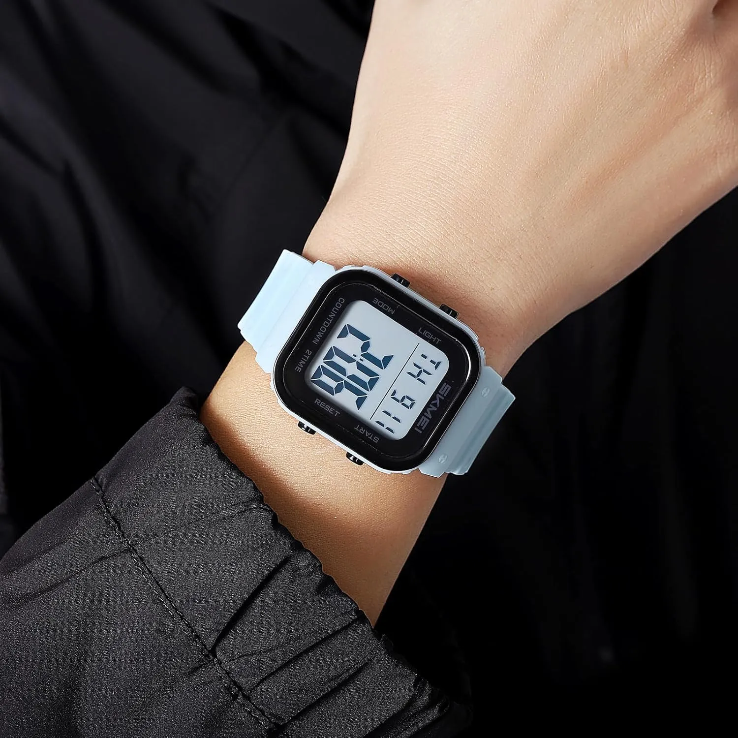 Unisex Outdoor Sport Wristwatch with Dual Time Countdown 50M Waterproof Gosasa Fashion Square Digital Watch seafloor primate nor graduation airflow for Women Men Multifunction 