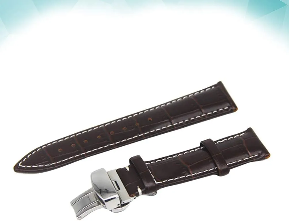Universal Leather Watchband Watch Replacement Band Compatible for Huami GTS/Huawei GT 42mm/ Sumsang Galaxy Watch Watch Band Compatible with 14mm/ balmy 18mm/ 20mm- 