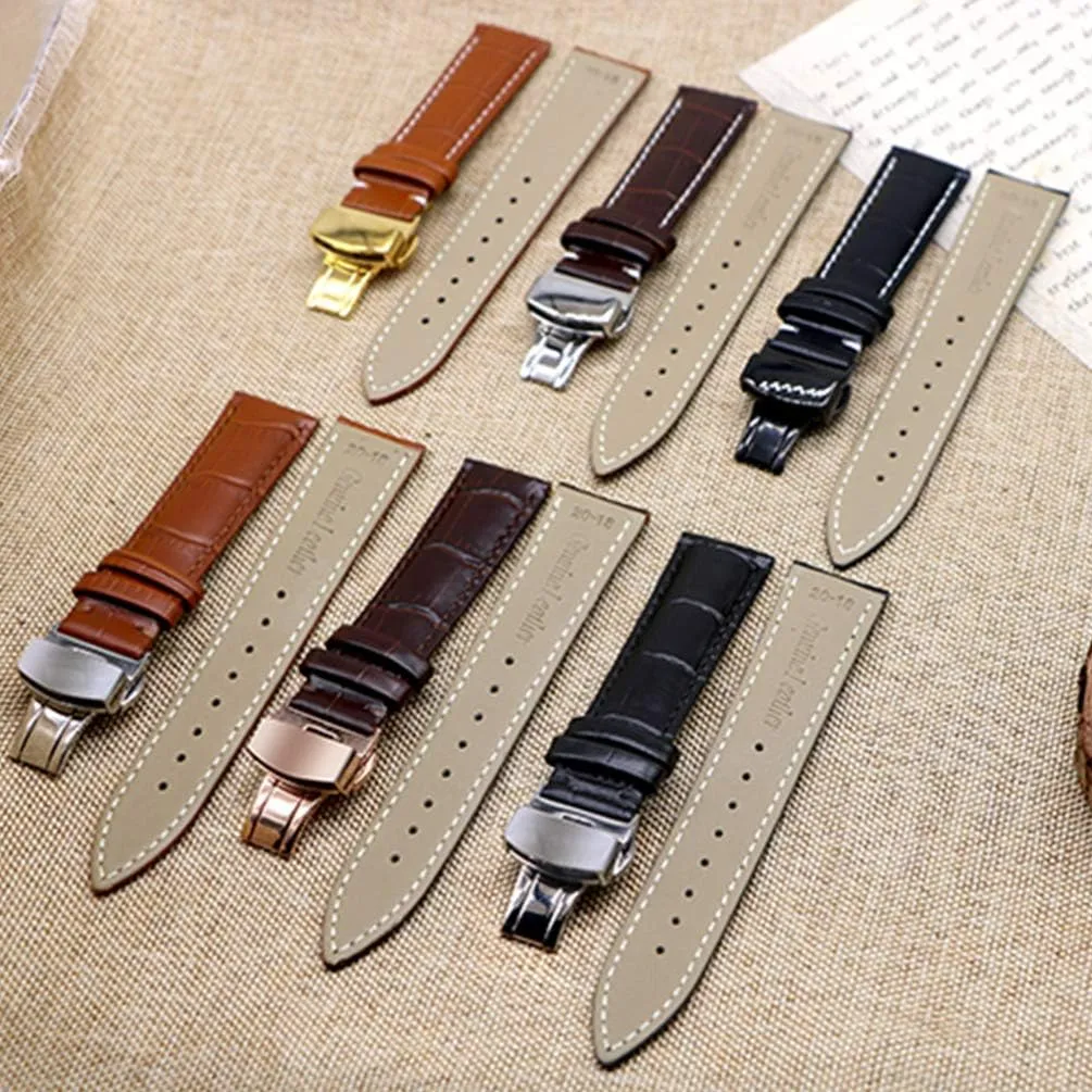 Universal Leather Watchband Watch Replacement Band Compatible for Huami GTS/Huawei GT 42mm/ Sumsang Galaxy Watch Watch Band Compatible with 14mm/ balmy 18mm/ 20mm- 