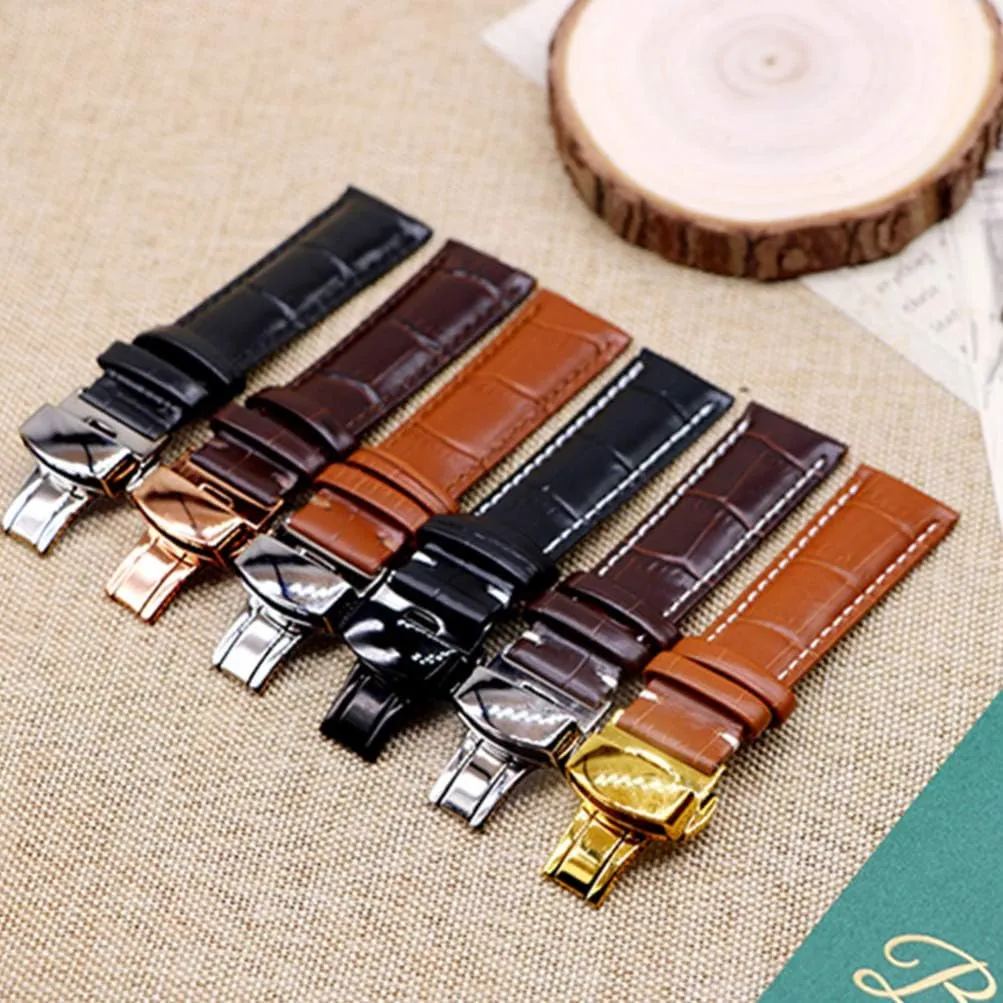 Universal Leather Watchband Watch Replacement Band Compatible for Huami GTS/Huawei GT 42mm/ Sumsang Galaxy Watch Watch Band Compatible with 14mm/ balmy 18mm/ 20mm- 